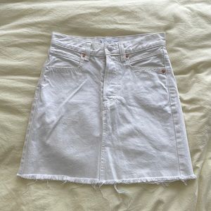 Mango white denim mini skirt, size XS
